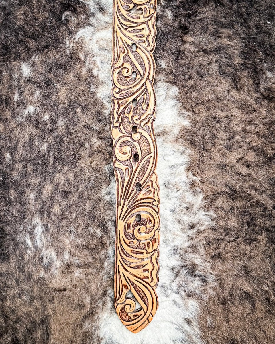 Rogue Brown Filigree Belt by Hooey