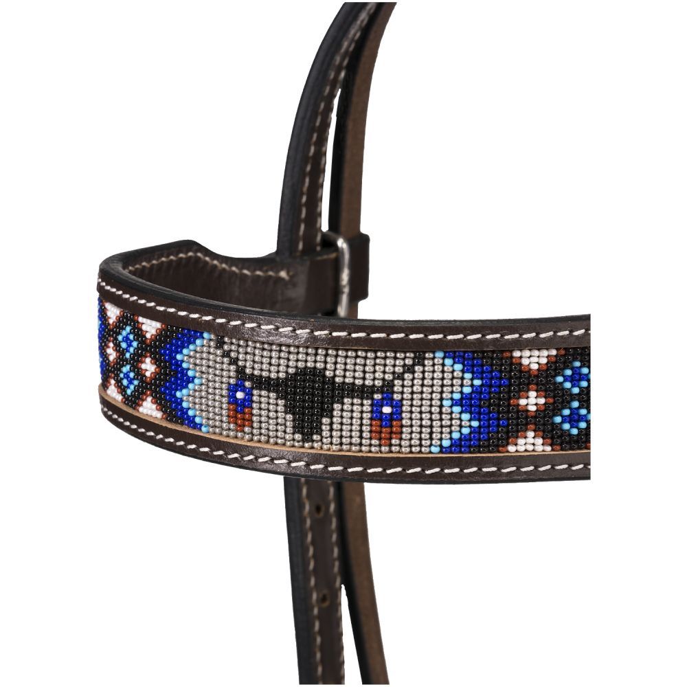 Royal King Beaded Longhorn Browband Headstall