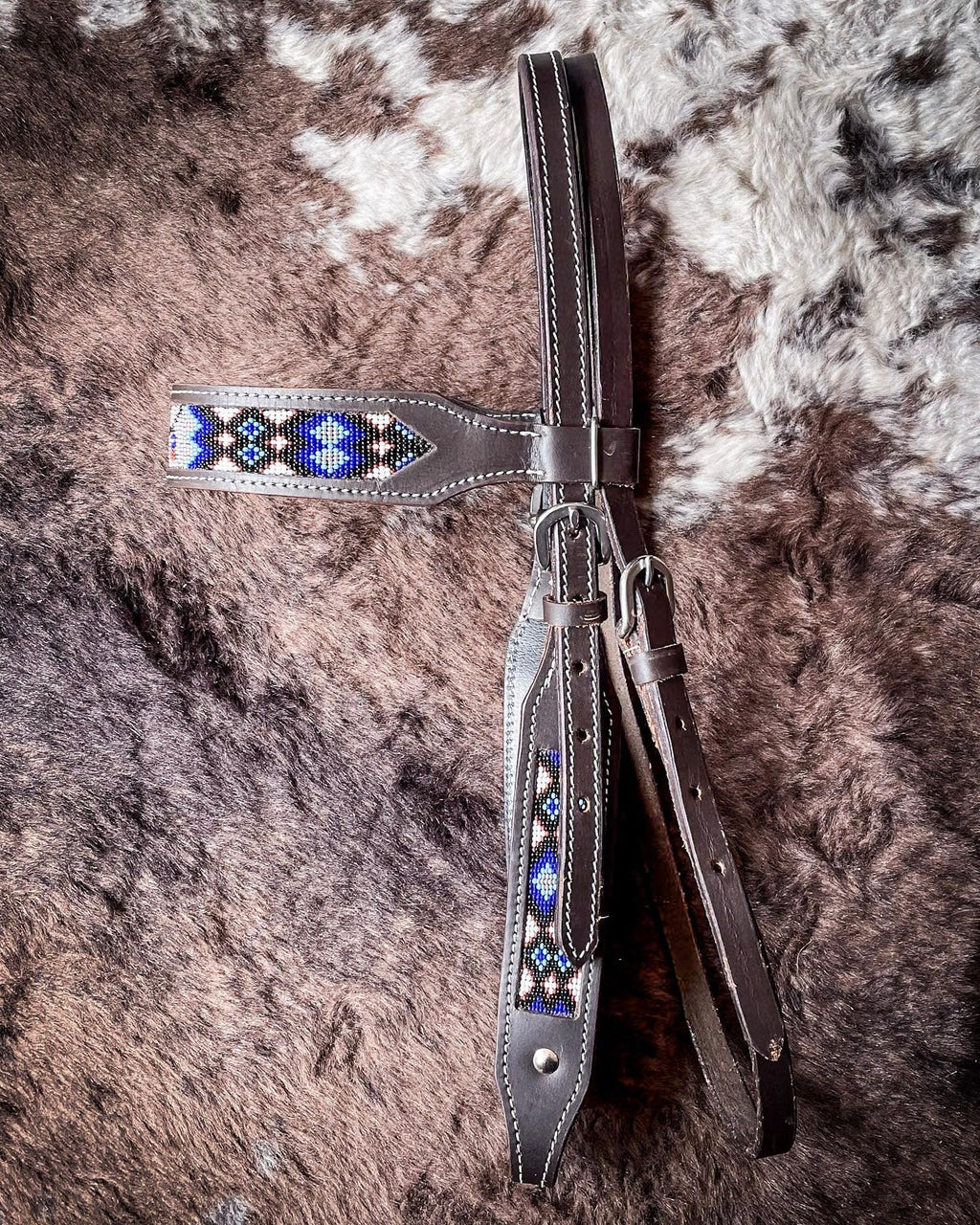 Royal King Beaded Longhorn Browband Headstall