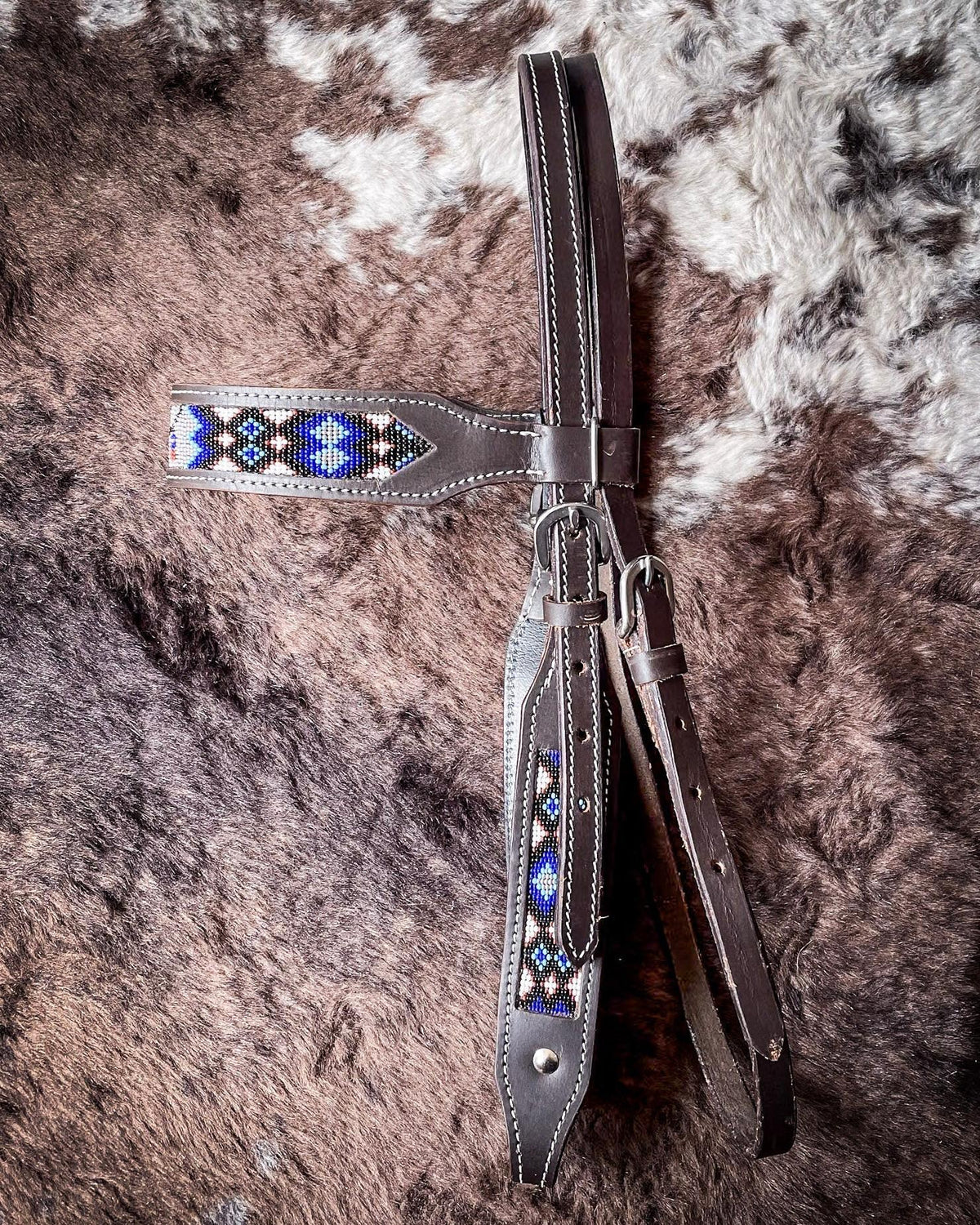 Royal King Beaded Longhorn Browband Headstall