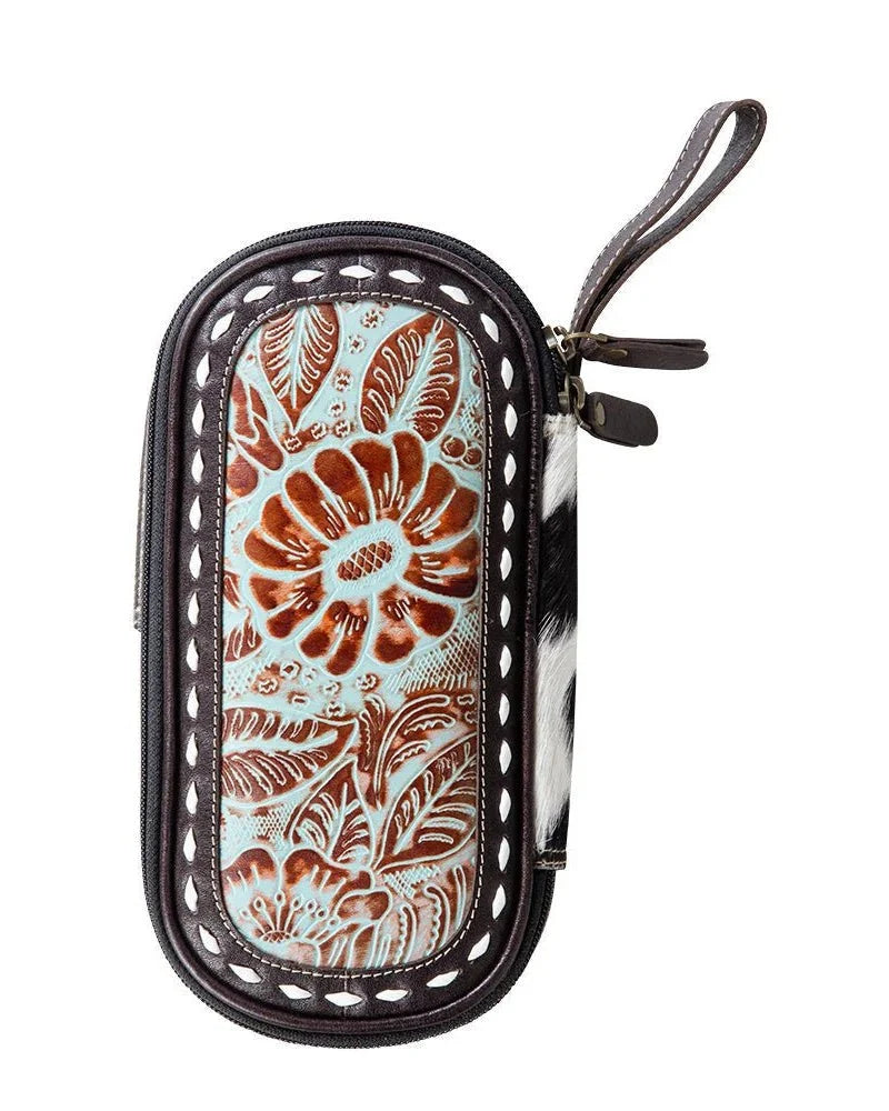 Sagebrush Trail Hair-On Hide Travel Case by Myra Bag