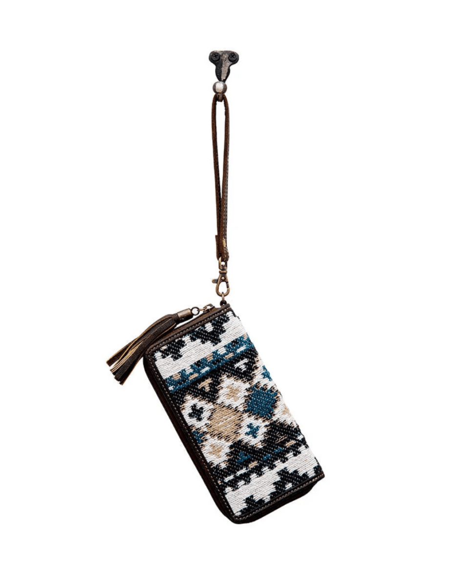 Sand of Sea Woven Leather Wallet by Myra Bag