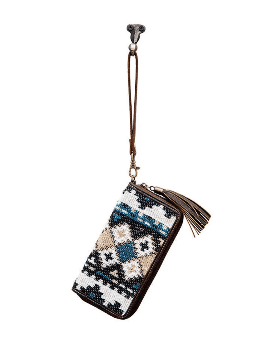 Sand of Sea Woven Leather Wallet by Myra Bag
