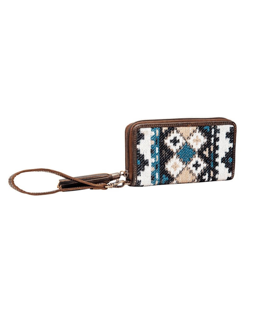 Sand of Sea Woven Leather Wallet by Myra Bag