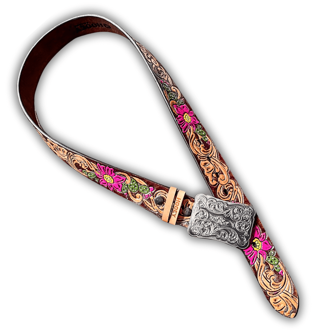 Senorita Brown and Fuchsia Cactus Blossom Belt by Hooey
