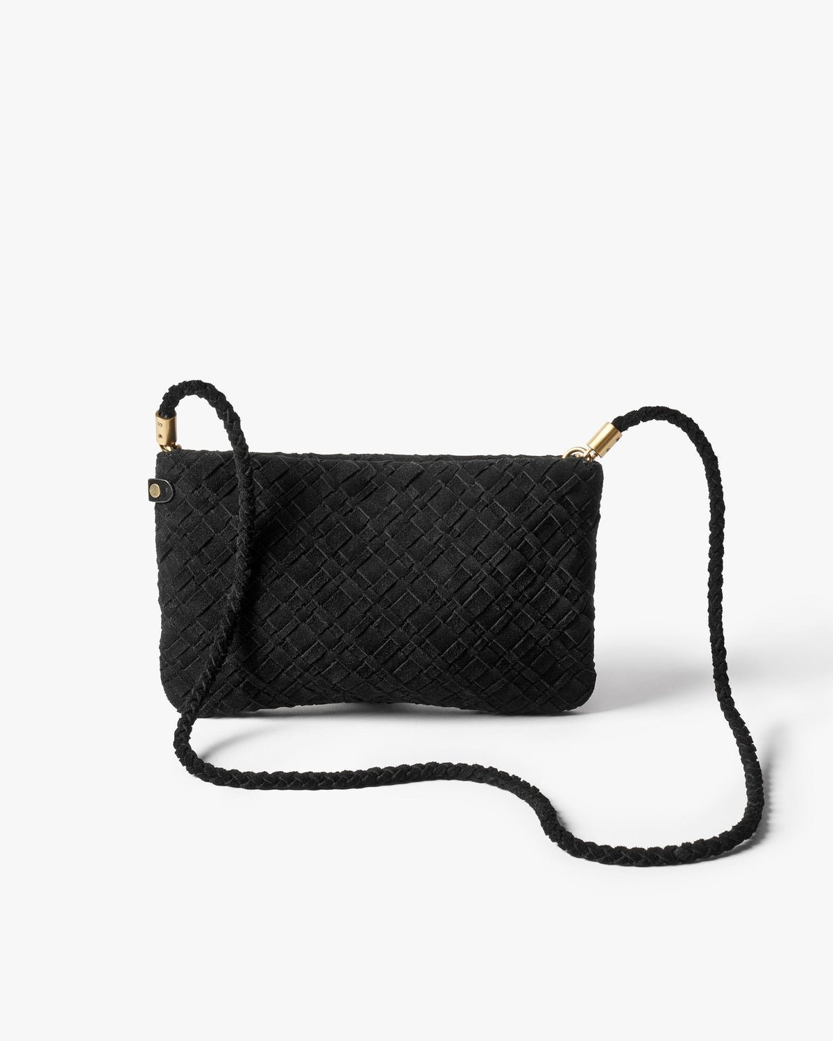 STARLING WOVEN CLUTCH - Black
