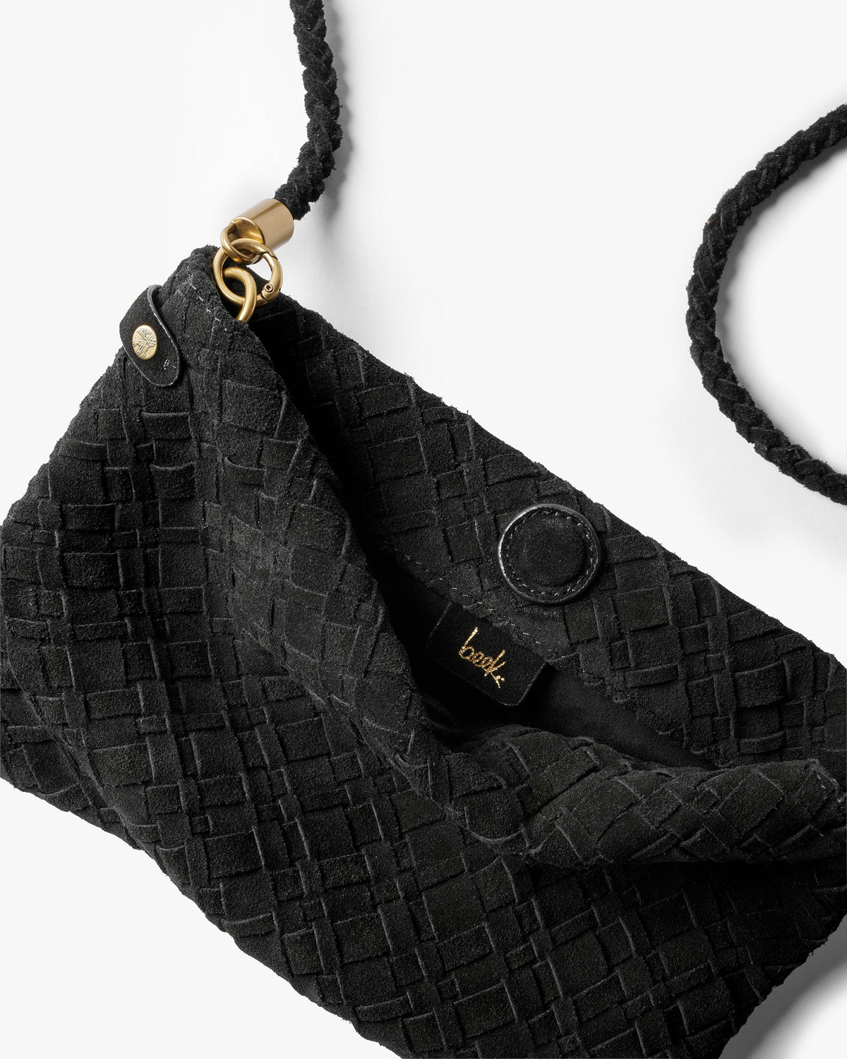 STARLING WOVEN CLUTCH - Black