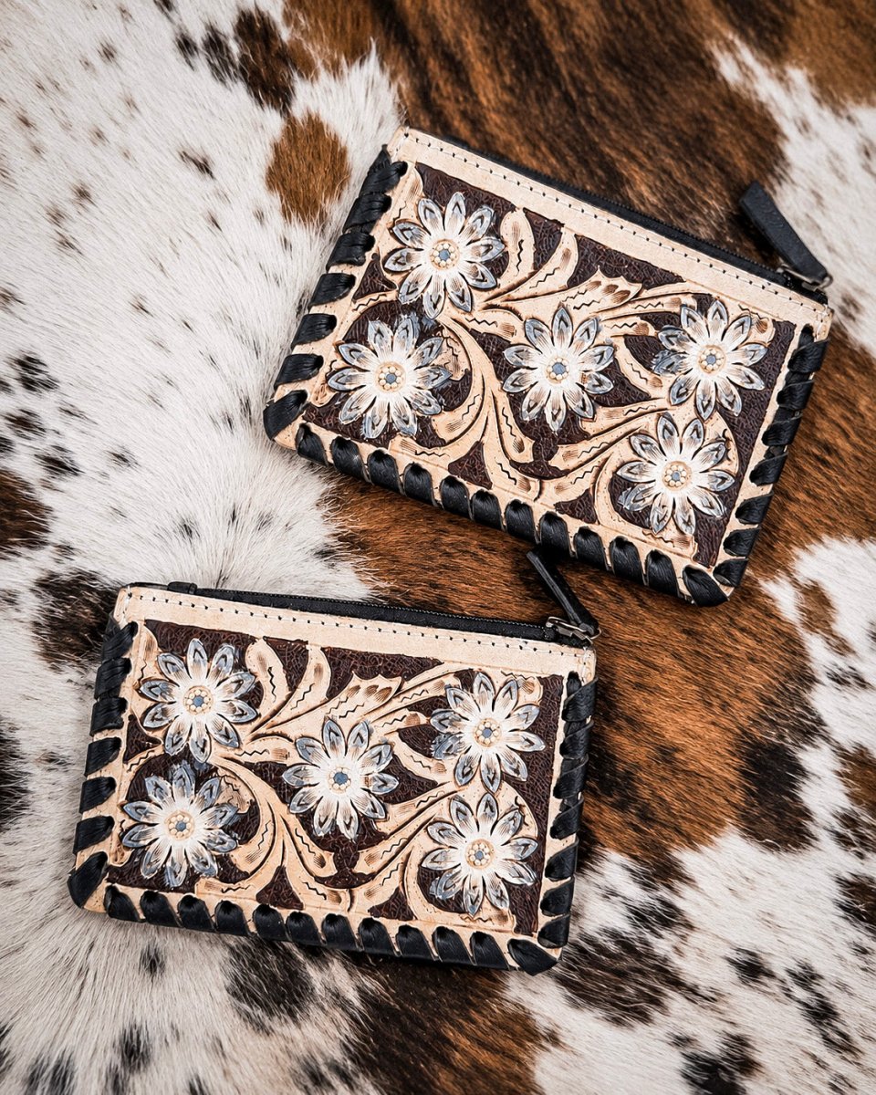 Stella Tooled Leather Pouch by Countryside Co.