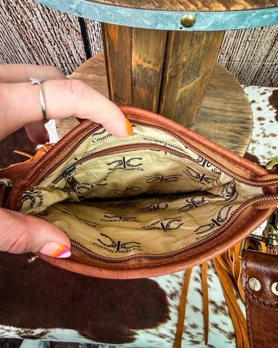 Stockdale Checkered Purse in Brown by Countryside Co.