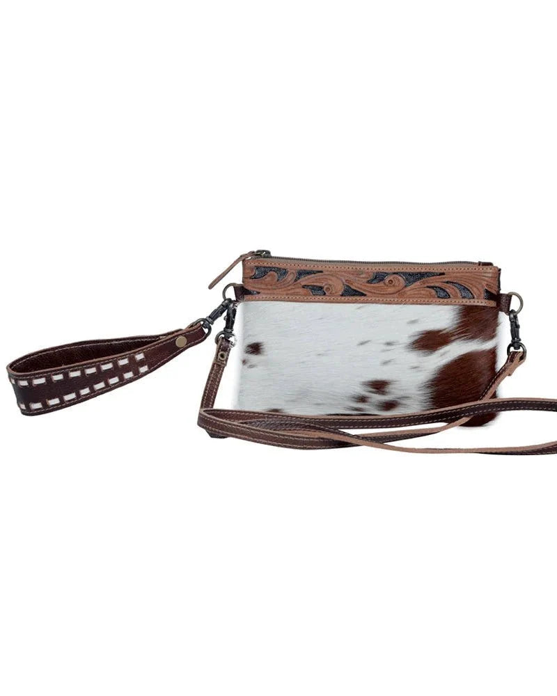 Streaks Delight Hair-On Leather Crossbody Bag by Myra Bag