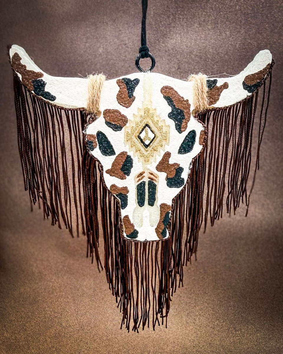 Sweet on the Range Bull Skull Car Freshie in Butterscotch & Bourbon