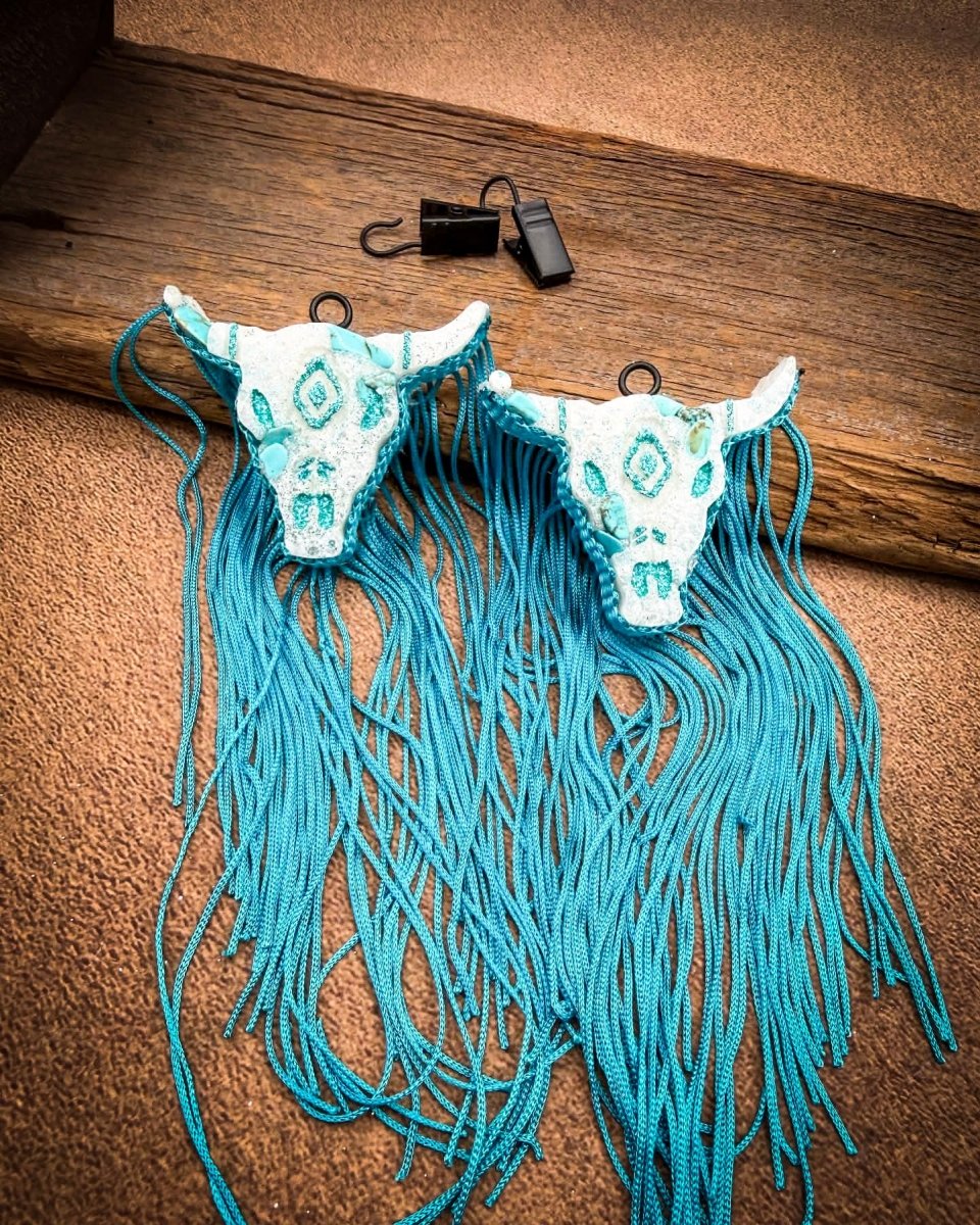 Sweet Range Bull Skull Car Vent Clip Freshies in Baja Cactus Blossom