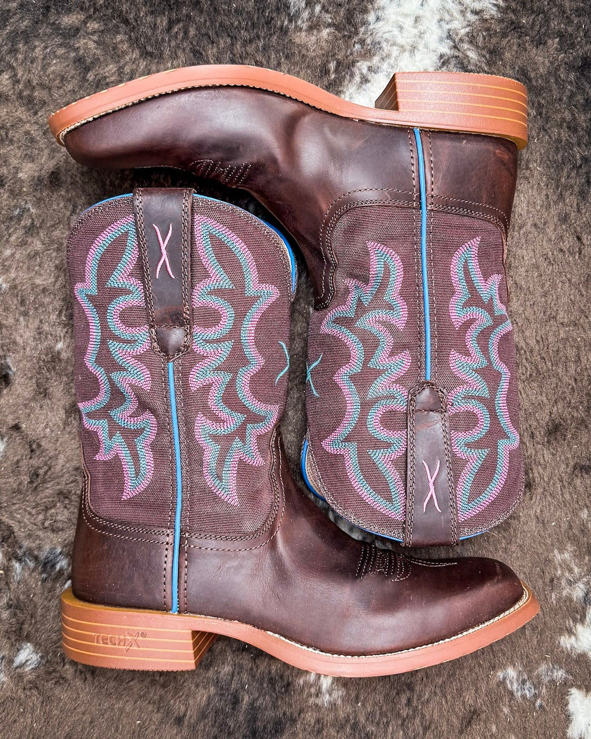 Taffy Twisted X Women's 11" Tech X Boot - Chocolate Truffle and Dark Brown