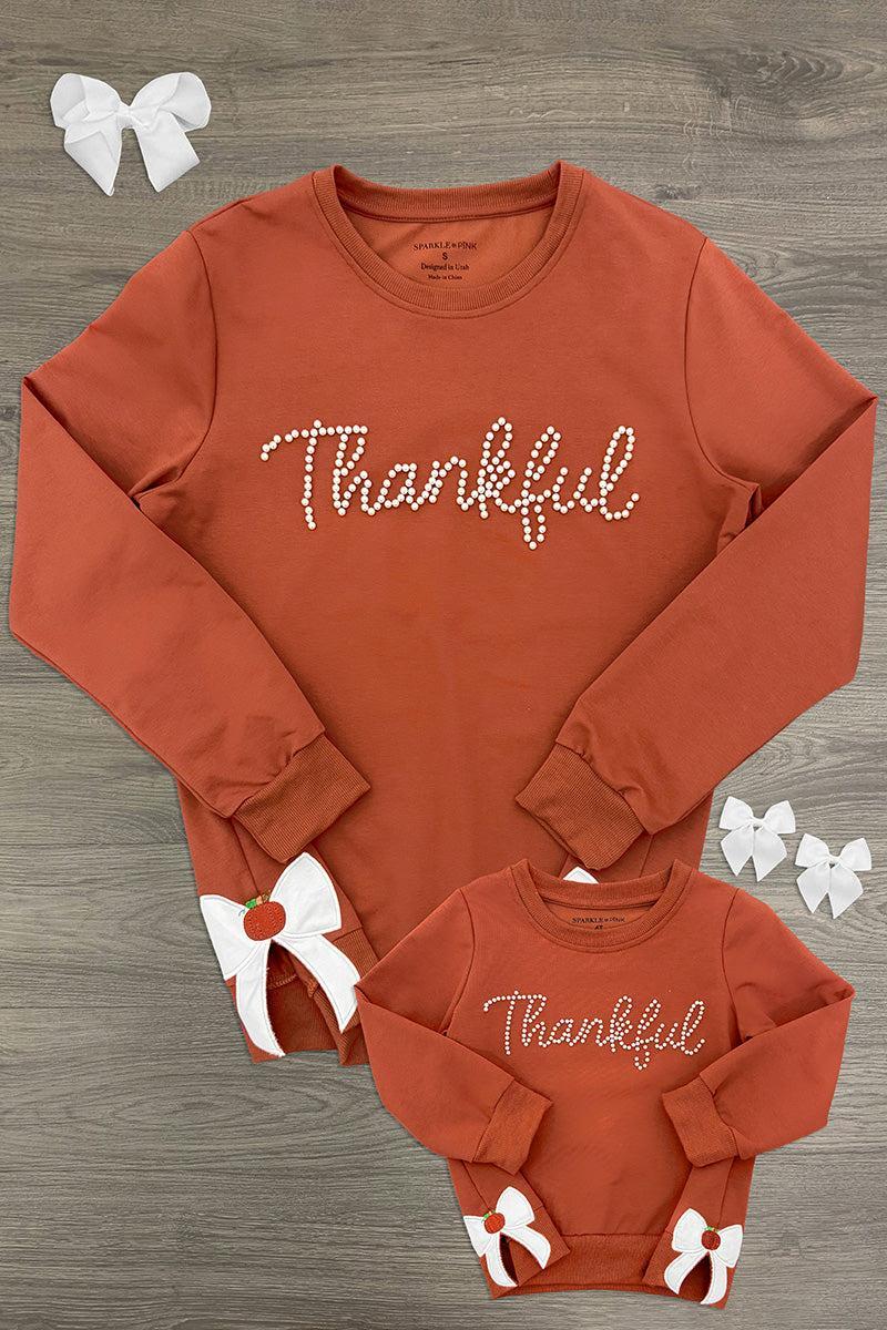 Mom & Me - "Thankful" Bow Pullover