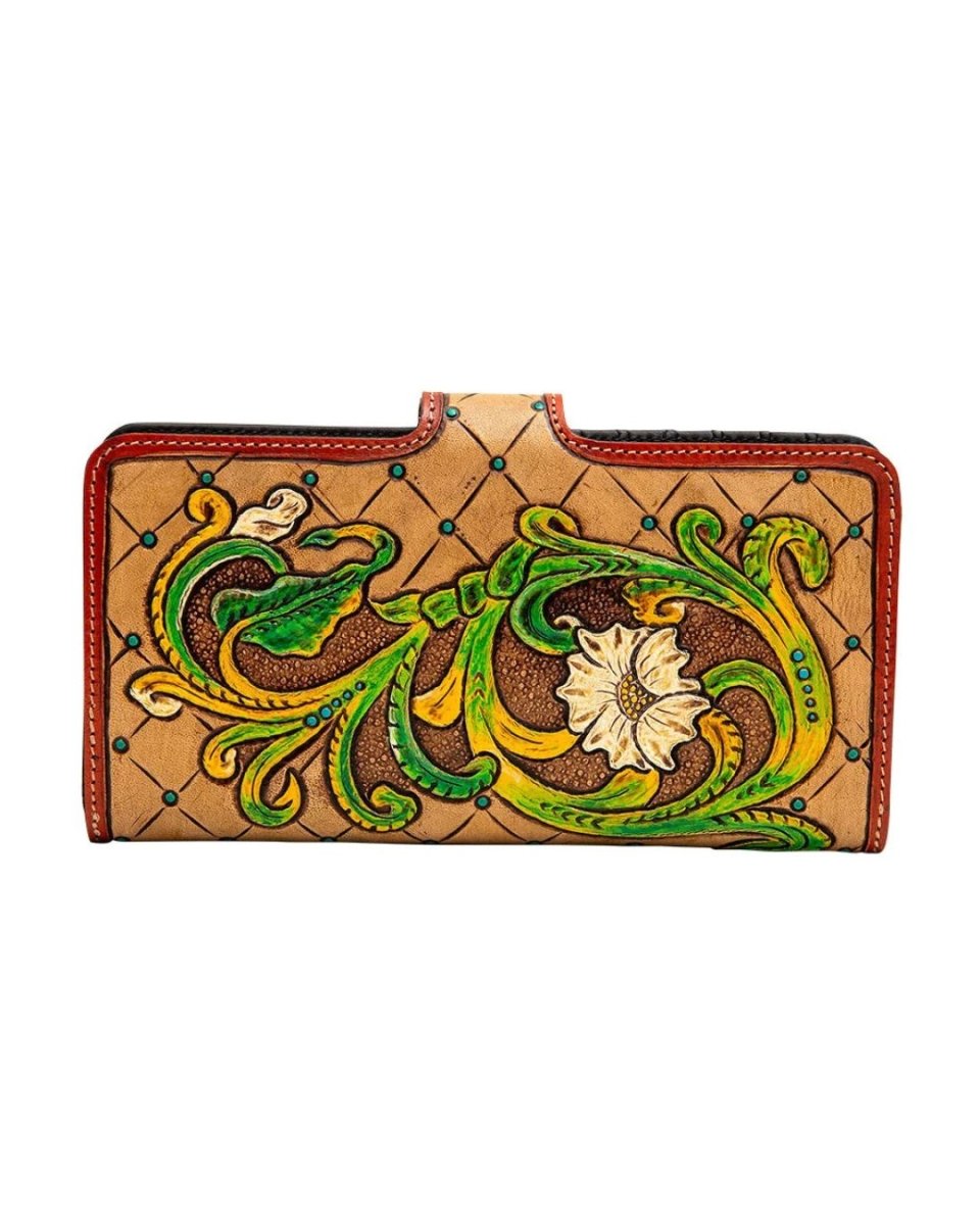 Tulia Tooled Leather Wallet by Myra Bag