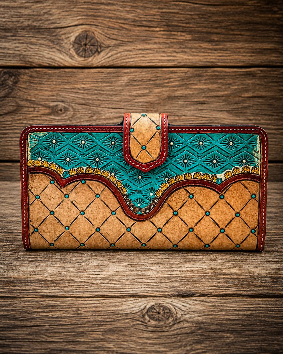 Tulia Tooled Leather Wallet by Myra Bag