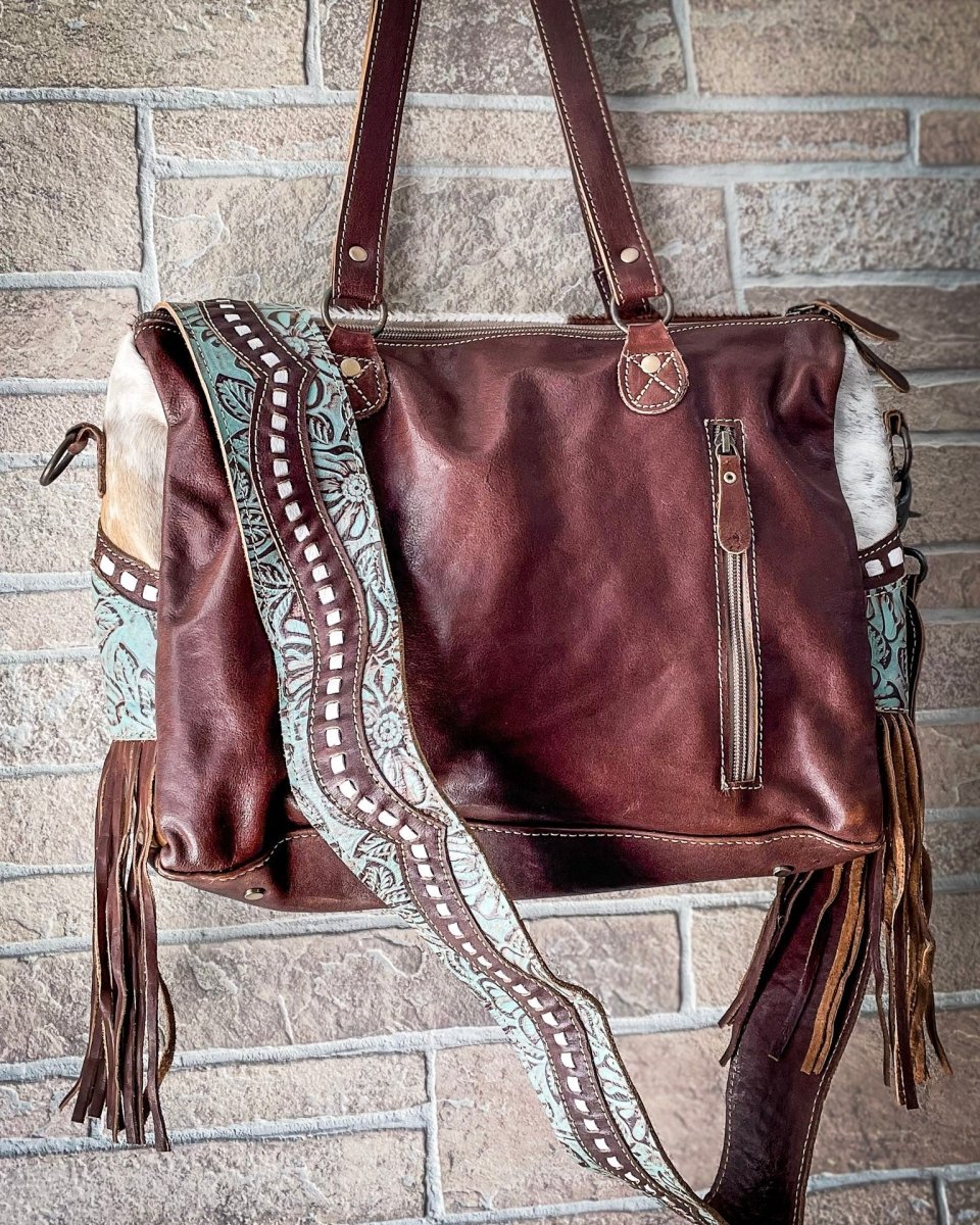 Turquoise Stars Concealed Bag by Myra Bag