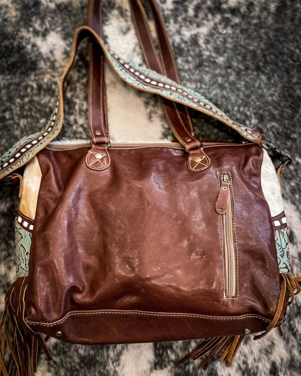 Turquoise Stars Concealed Bag by Myra Bag