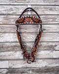 Turquoise Sunflower Tooled Breast Collar and Headstall - Pieces Sold Separate