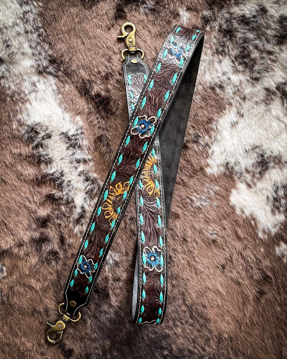 Turquoise Weaved Purse Strap by Myra Bag