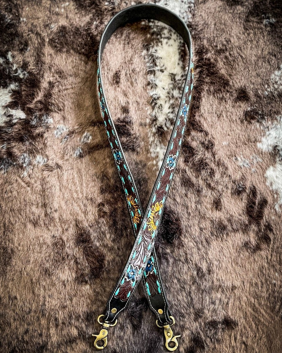 Turquoise Weaved Purse Strap by Myra Bag