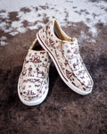 Twisted X Slip-On Kicks - Maroon & Ivory