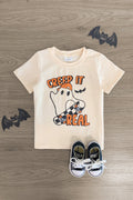 "Creep It Real" Cream Skater Ghost Top