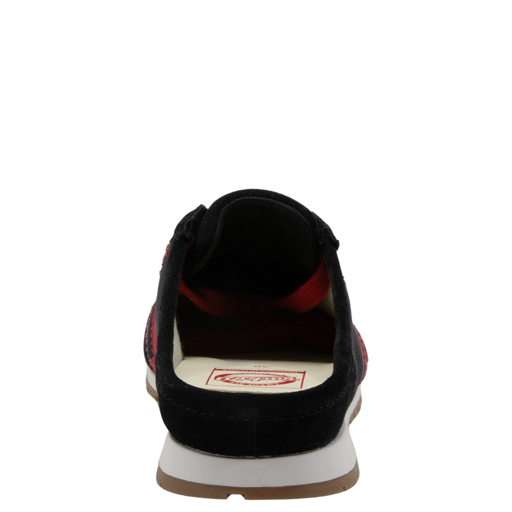 VENICE W26 in VELVET BLACK RED Backless Sneakers