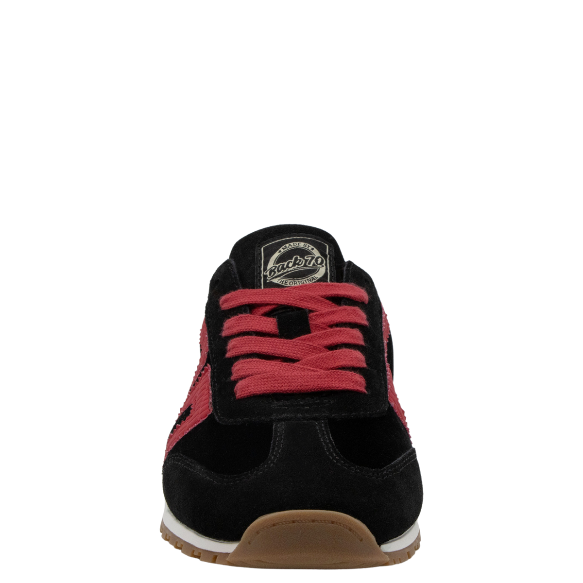 VENICE W26 in VELVET BLACK RED Backless Sneakers