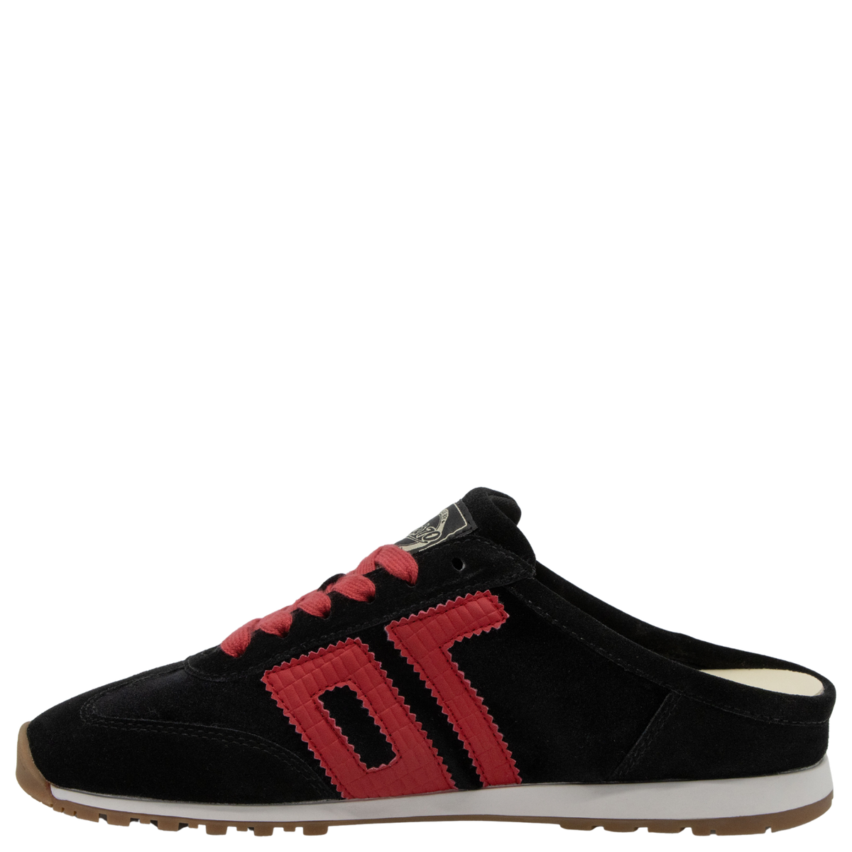VENICE W26 in VELVET BLACK RED Backless Sneakers