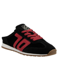 VENICE W26 in VELVET BLACK RED Backless Sneakers