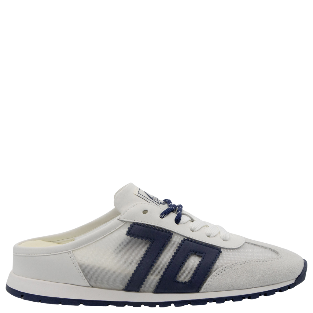 VENICE in WHITE NAVY Backless Sneakers