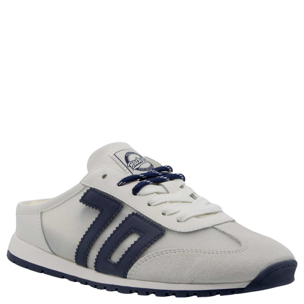 VENICE in WHITE NAVY Backless Sneakers