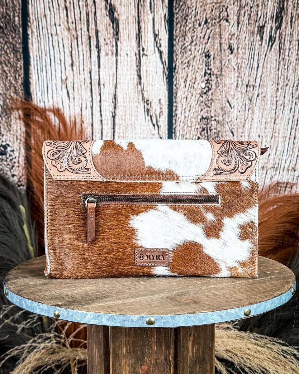 Vinebloom Carve Handtooled Bag in Sienna Frost by Myra Bag