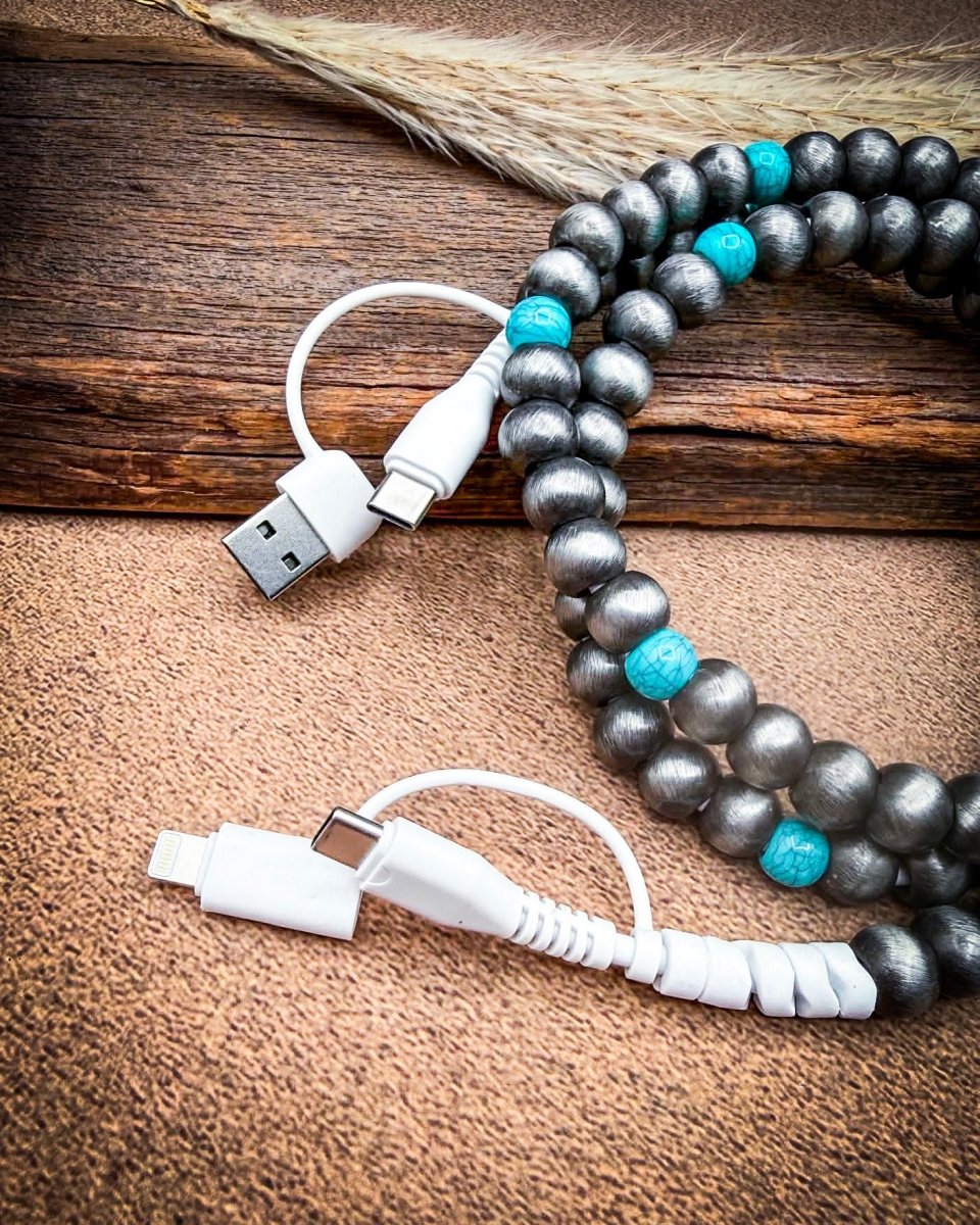 Western Beaded Car Charging Cable