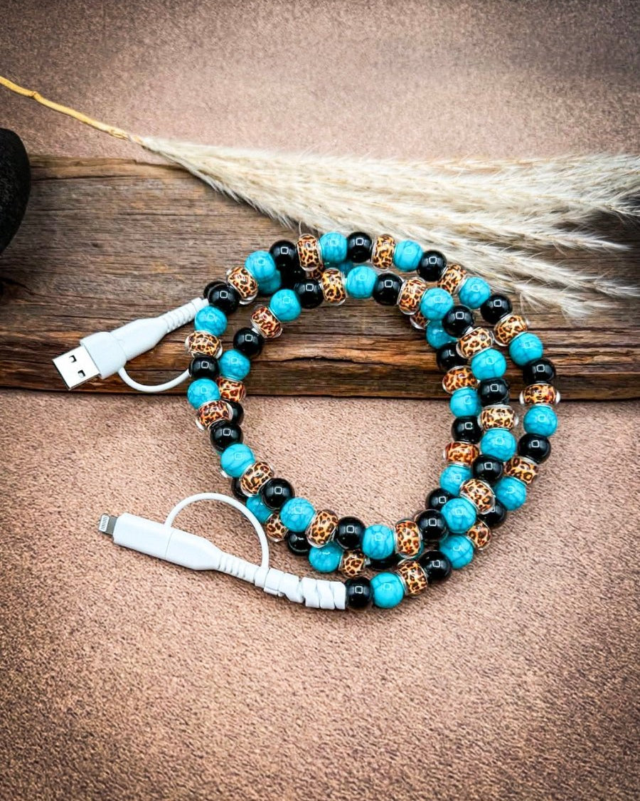 Western Beaded Car Charging Cable