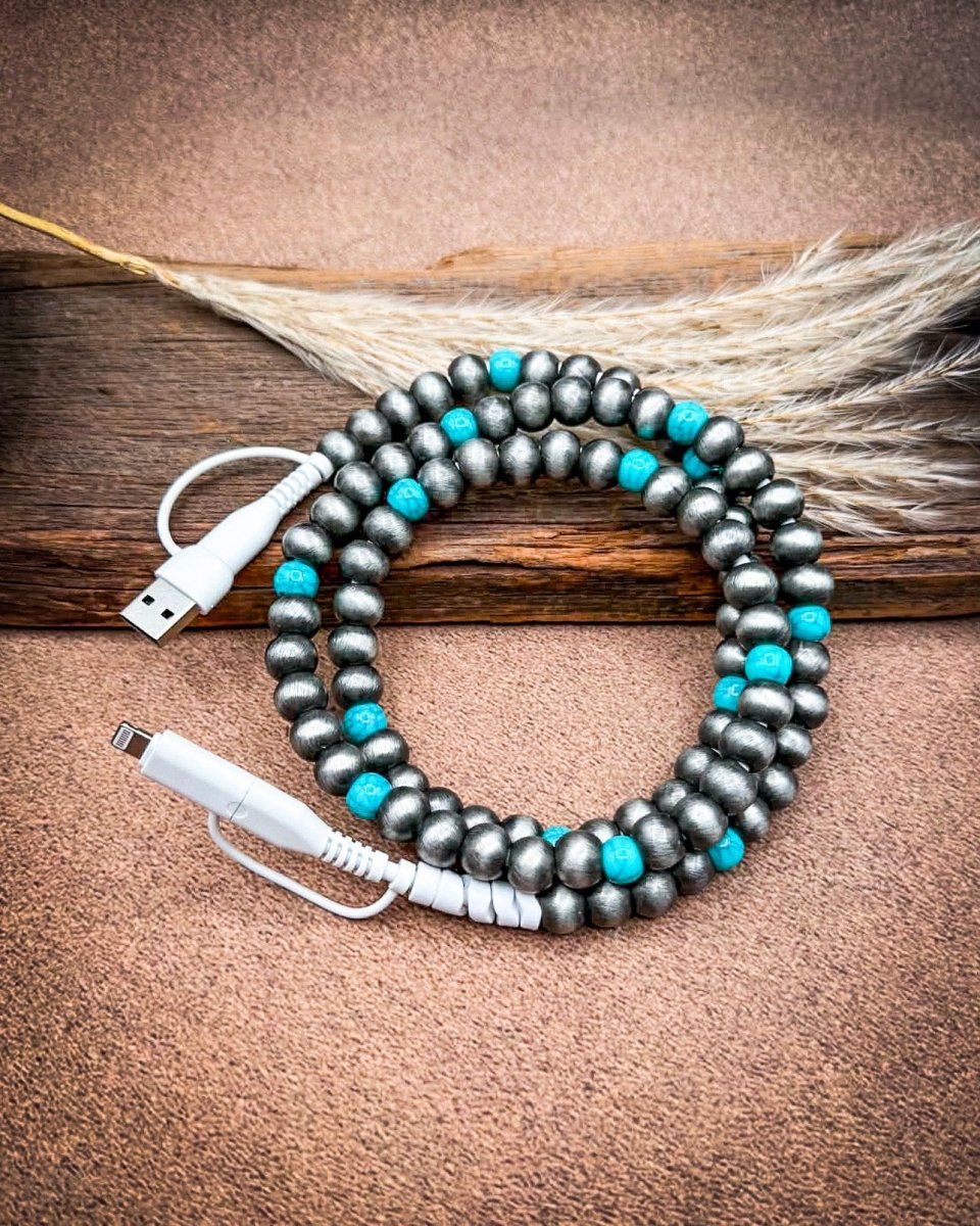 Western Beaded Car Charging Cable