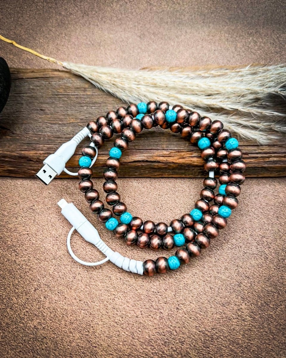 Western Beaded Car Charging Cable
