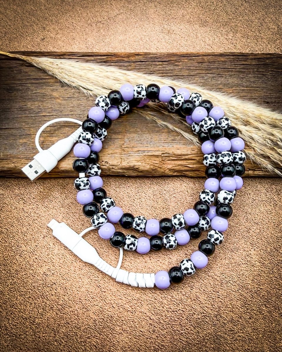 Western Beaded Car Charging Cable