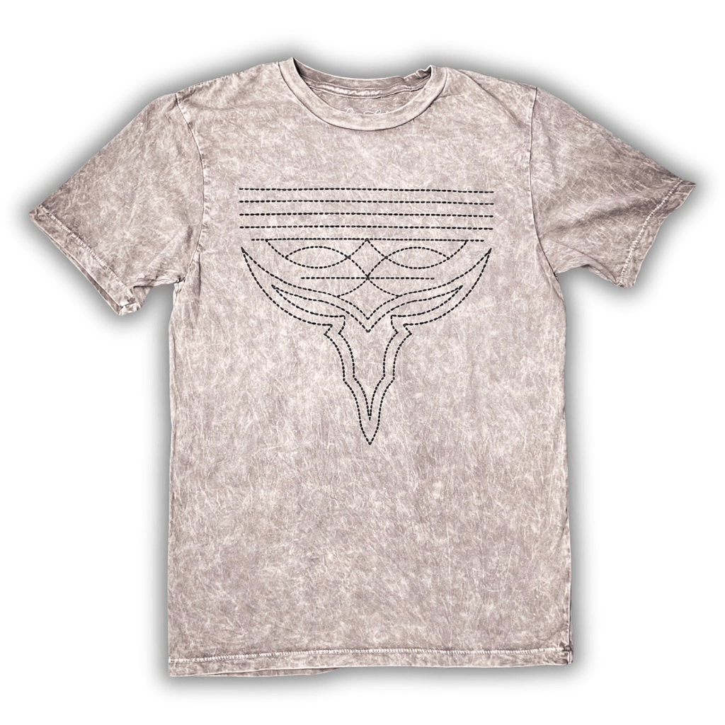 Western Boot Stitch Graphic Tee - Mocha