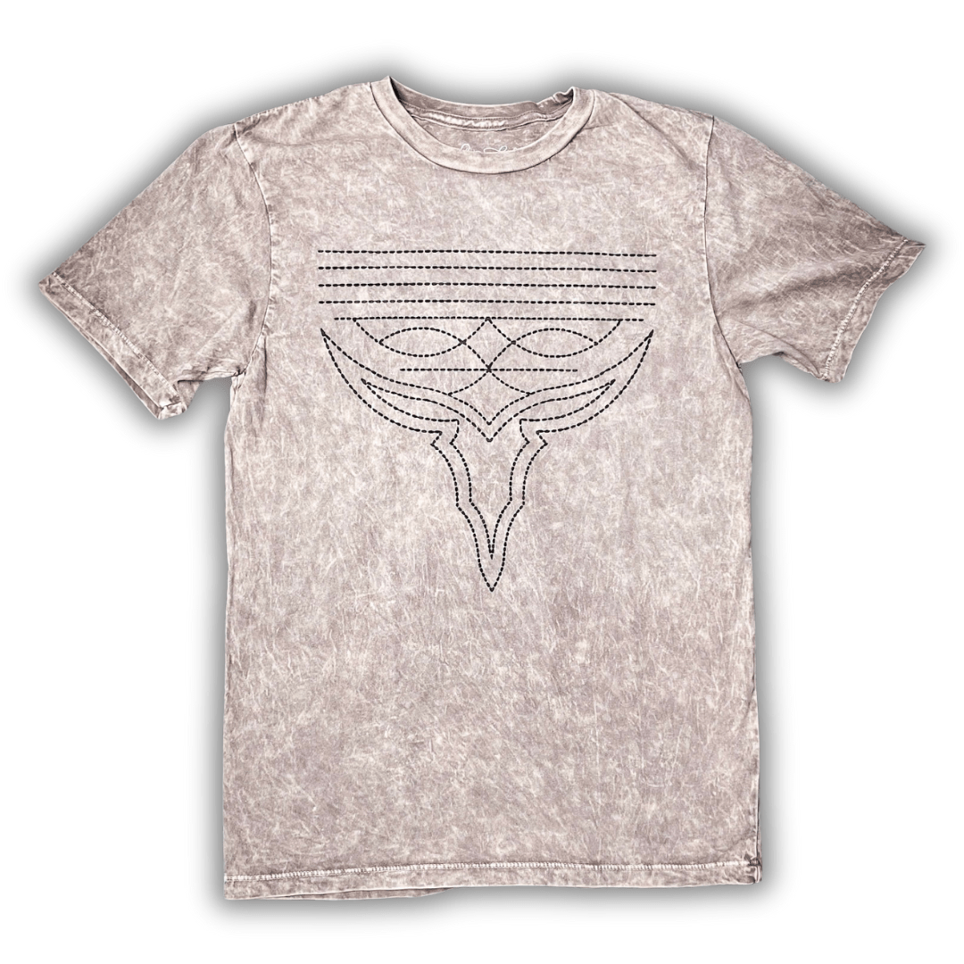 Western Boot Stitch Graphic Tee - Mocha