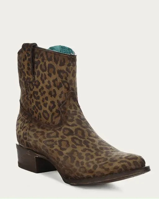 Whiskey Leopard Corral Boots
