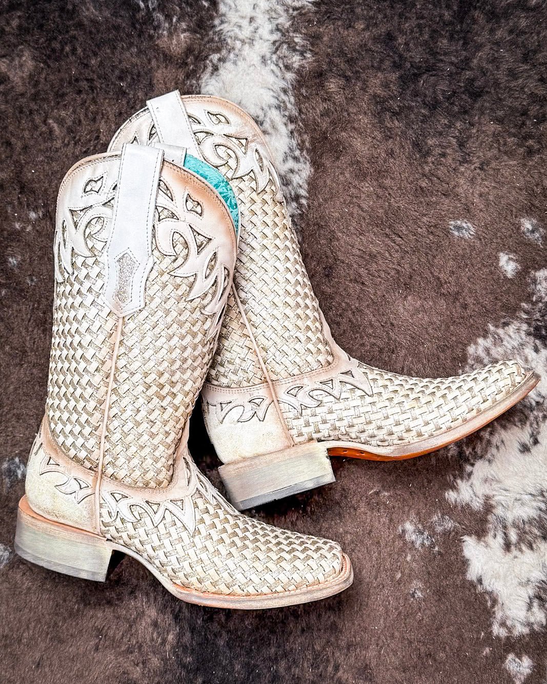 White Canyonette Corral Boots