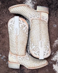 White Canyonette Corral Boots