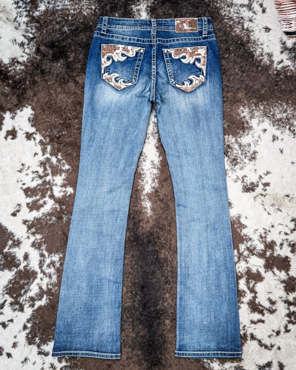 Wild Hide Women's Easy Fit Boot Cut Jeans by Grace in LA