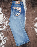 Wild Hide Women's Easy Fit Boot Cut Jeans by Grace in LA