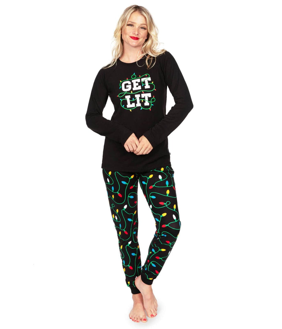 Matching Get Lit Couples Pajamas