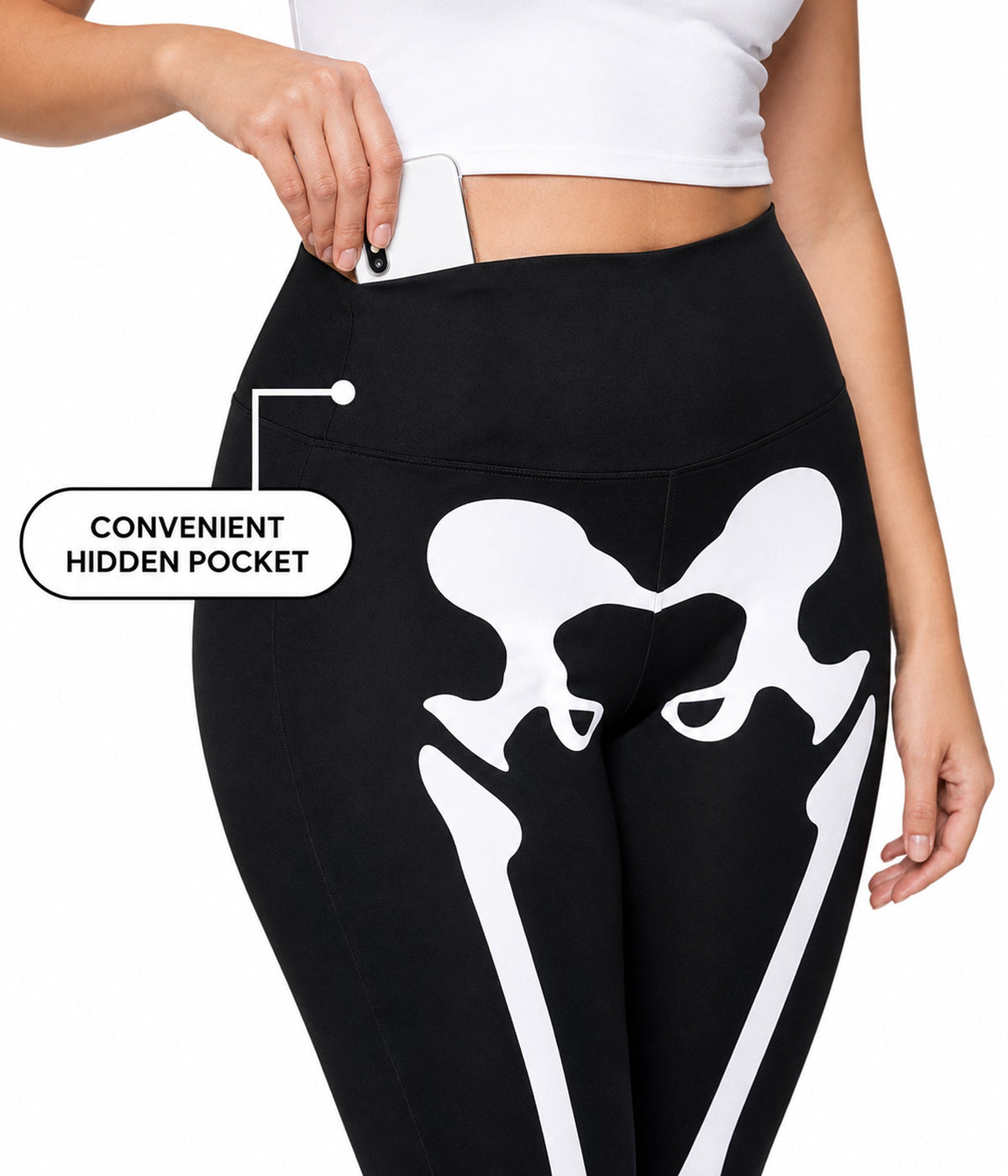 Skeleton High Waisted Leggings