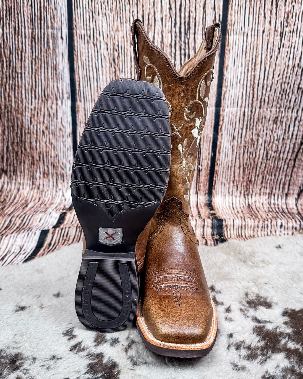 Wren Twisted X Women's 13" Ruff Stock Boot - Oiled Bomber